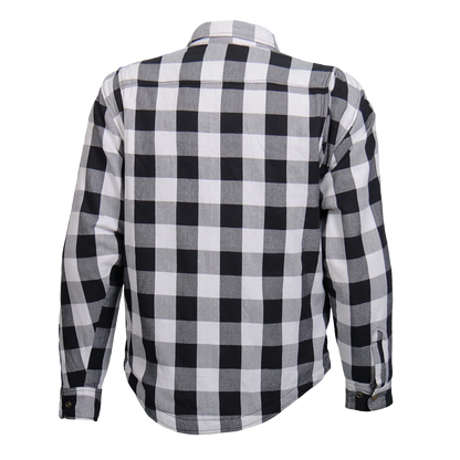 Armored Flannel Jacket in White & Black