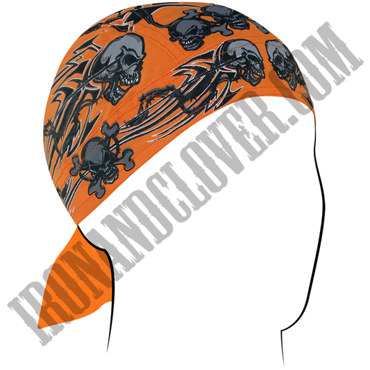 Orange Tribal Skull Flydanna™