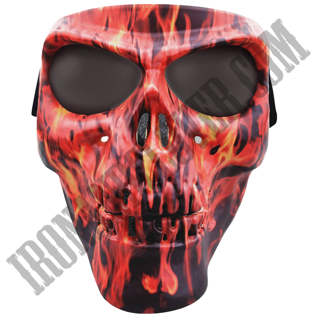 Skull Face Mask in Flames