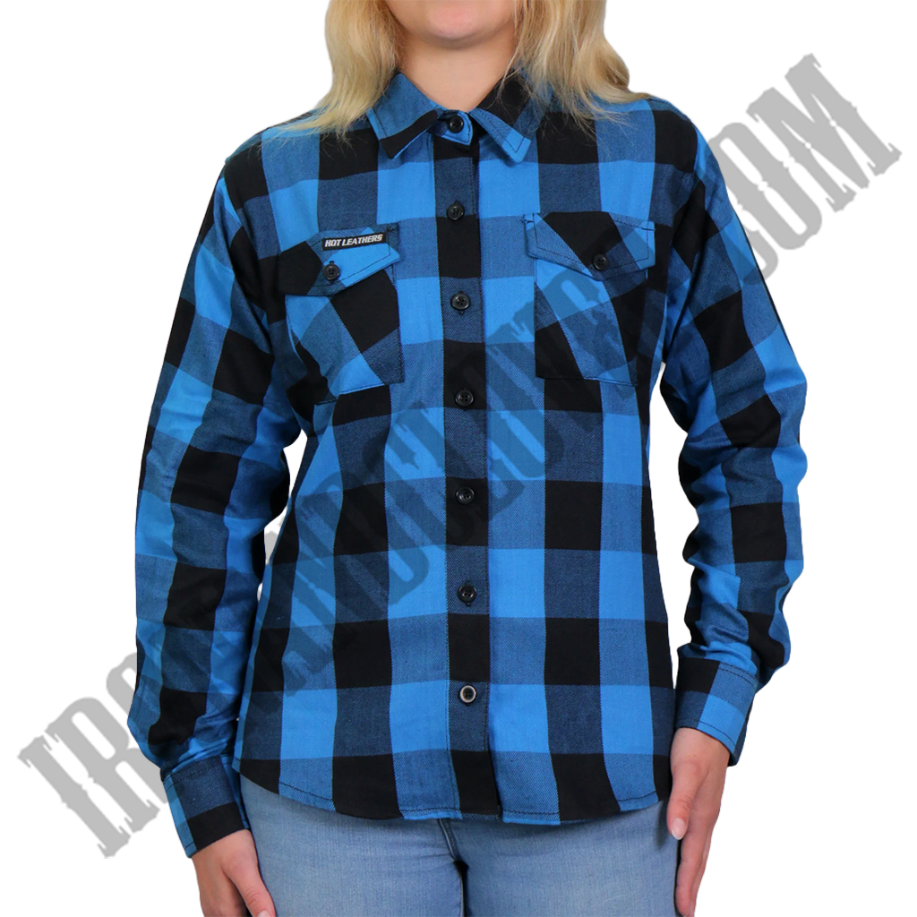 Flannel Shirt in Black & Aqua