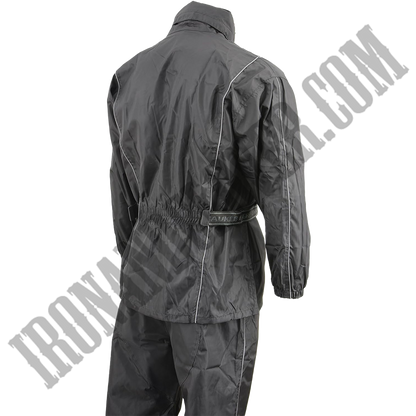 Men's Lightweight Oxford Rain Suit in Black