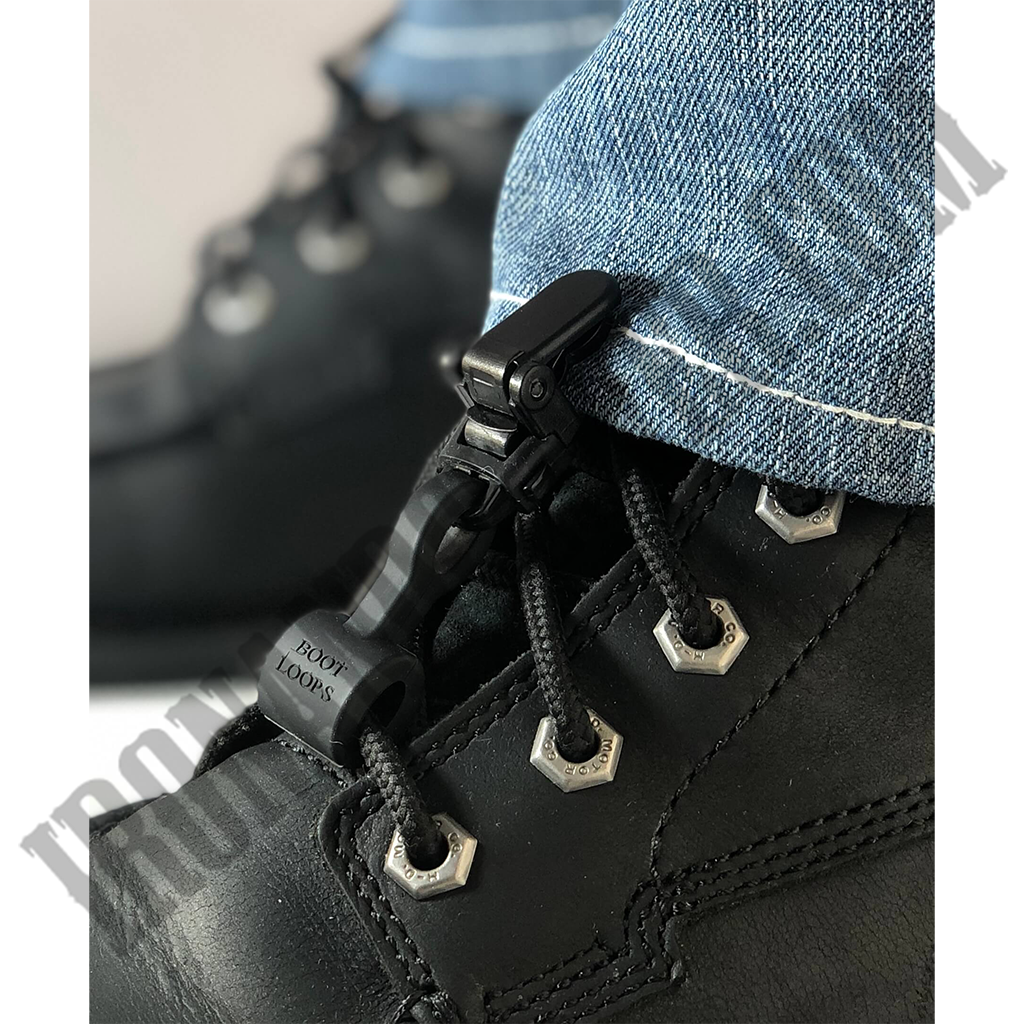 Biker Boot Loops in Basic Black Clasp