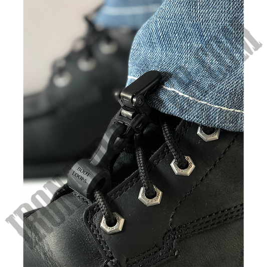 Biker Boot Loops in Basic Black Clasp