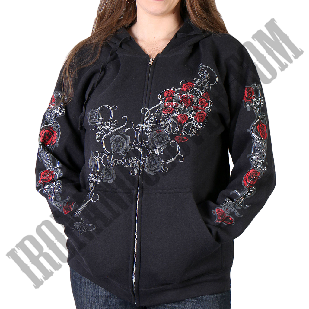 Live, Love, Ride & Roses Hoodie