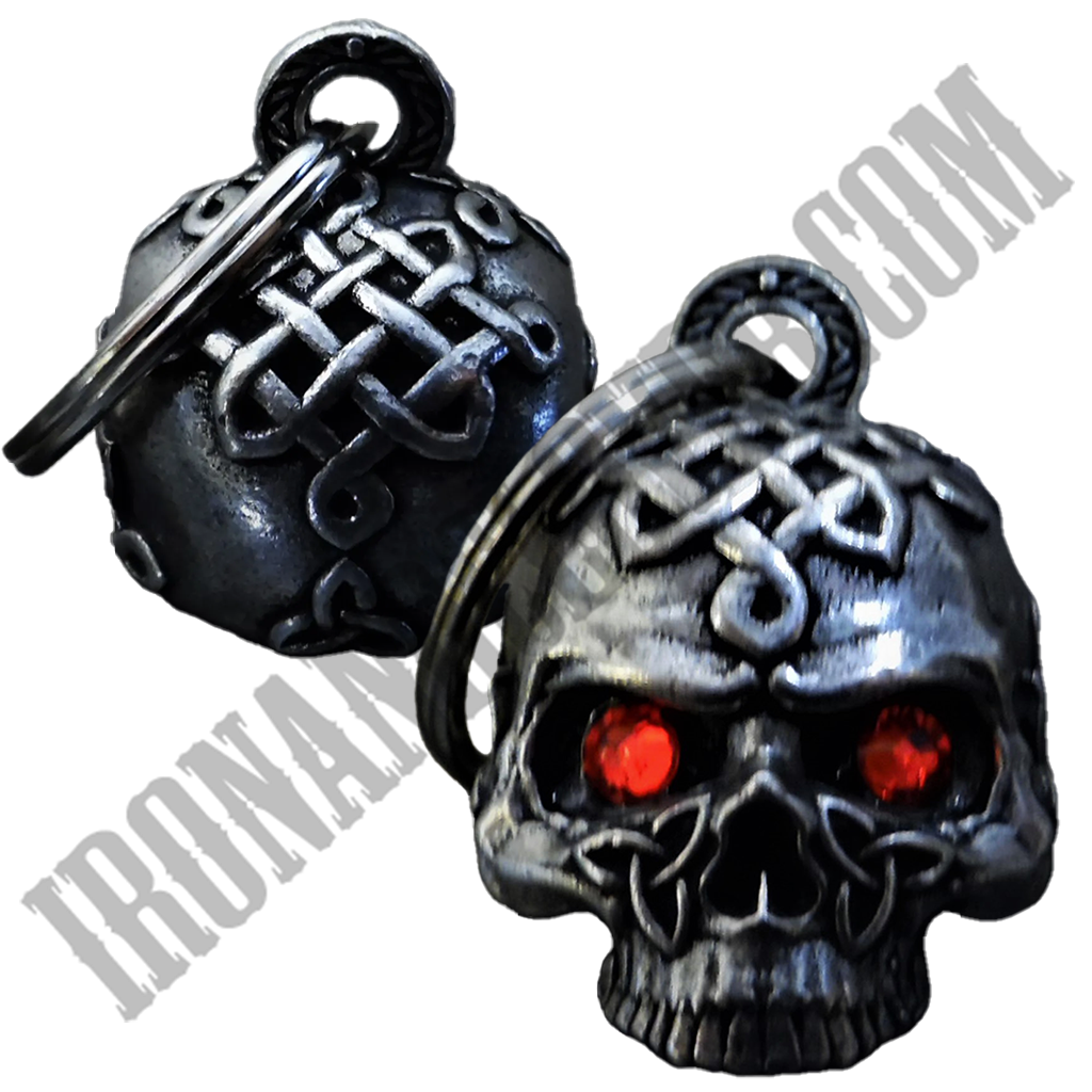 Celtic Skull with Ruby Eyes Bell