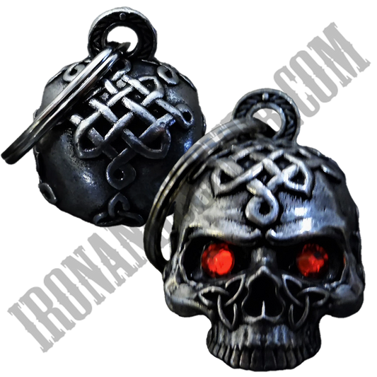 Celtic Skull with Ruby Eyes Bell