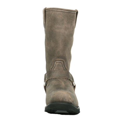 11-Inch Harness Boots in Stone Wash Brown