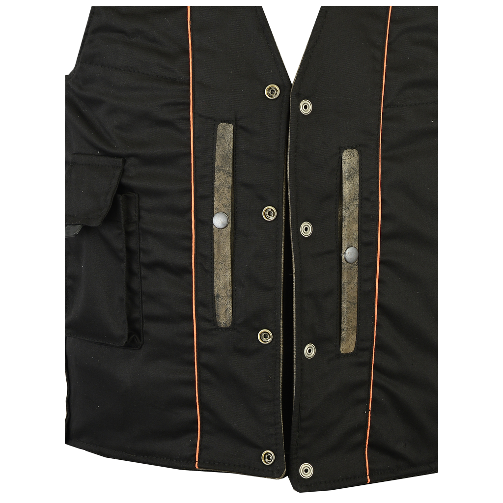 Traditional Motorcycle Vest in Antique Brown