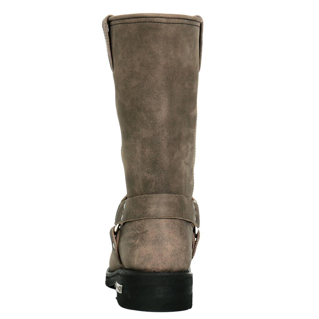 11-Inch Harness Boots in Stone Wash Brown