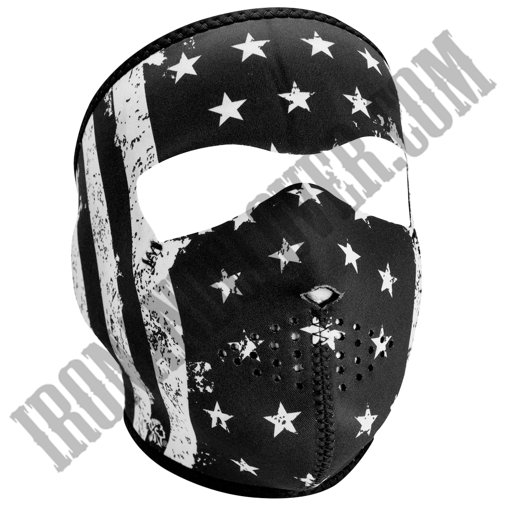 Black & White Vintage Flag Full Face Mask