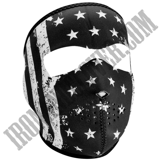 Black & White Vintage Flag Full Face Mask