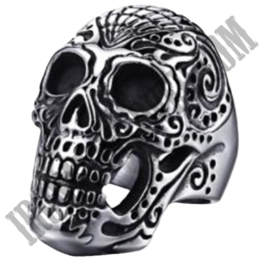 Large Sugar Skull Ring