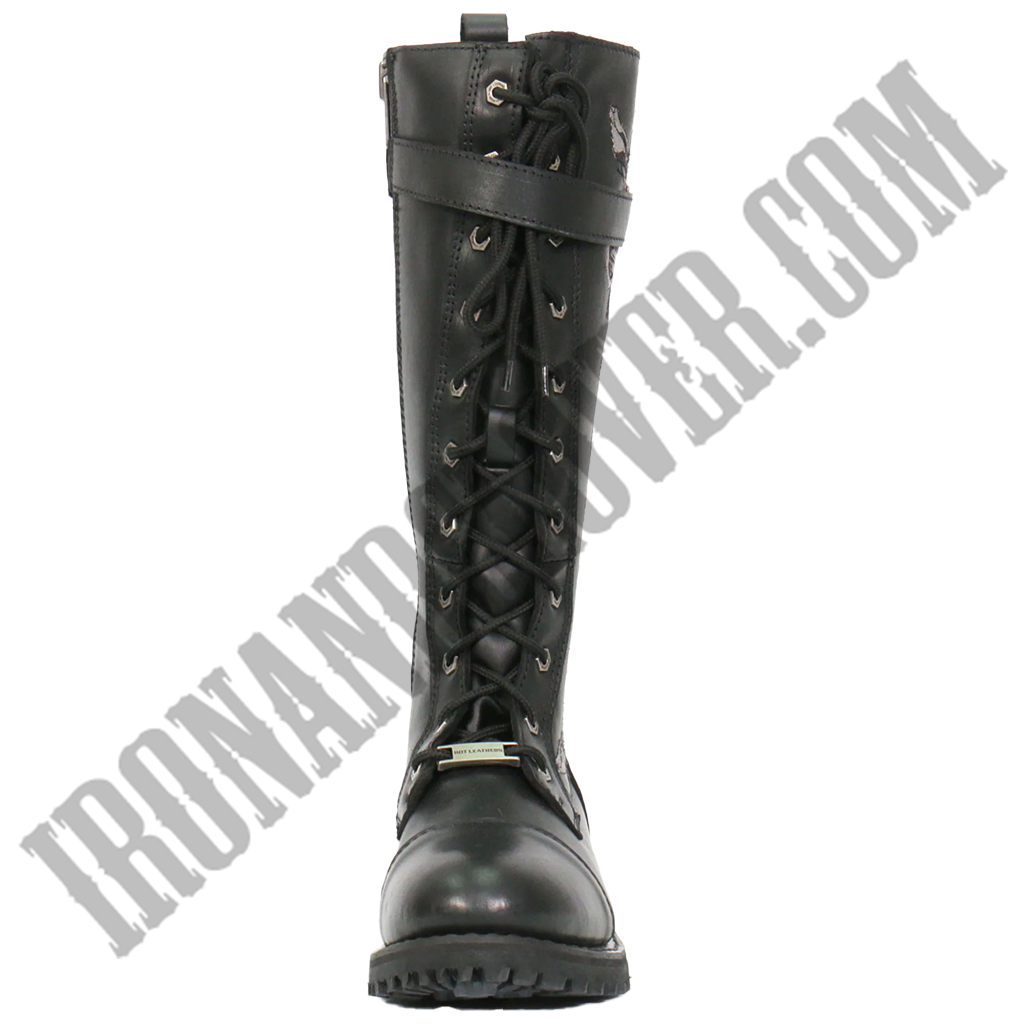 Knee-High Wild Roses Leather Boots