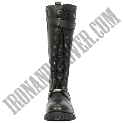 Knee-High Wild Roses Leather Boots