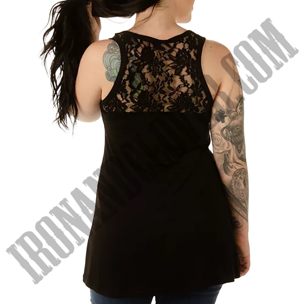 Basic Black Tank with Lace Back