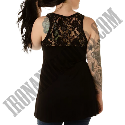 Basic Black Tank with Lace Back