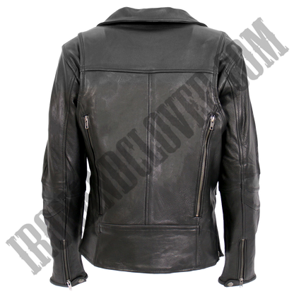 Lightweight Leather Jacket with Side Zippers