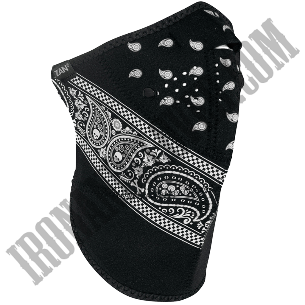 Black & White Paisley Face Mask with Filters