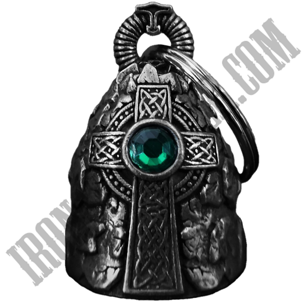 Celtic Cross with Emerald Bell