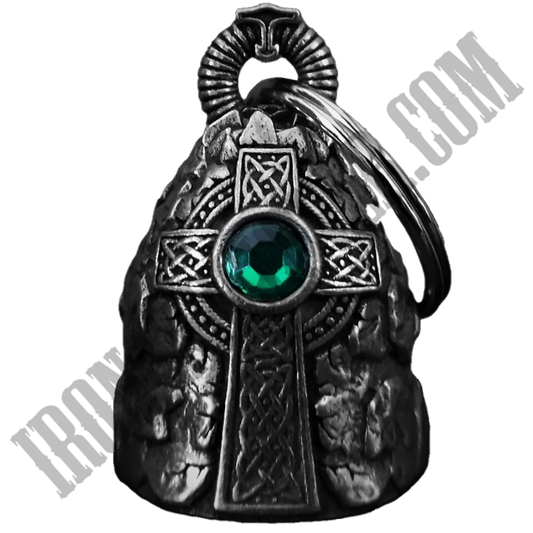 Celtic Cross with Emerald Bell