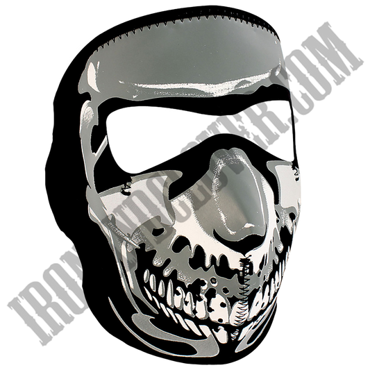 Chrome Skull Full Face Mask