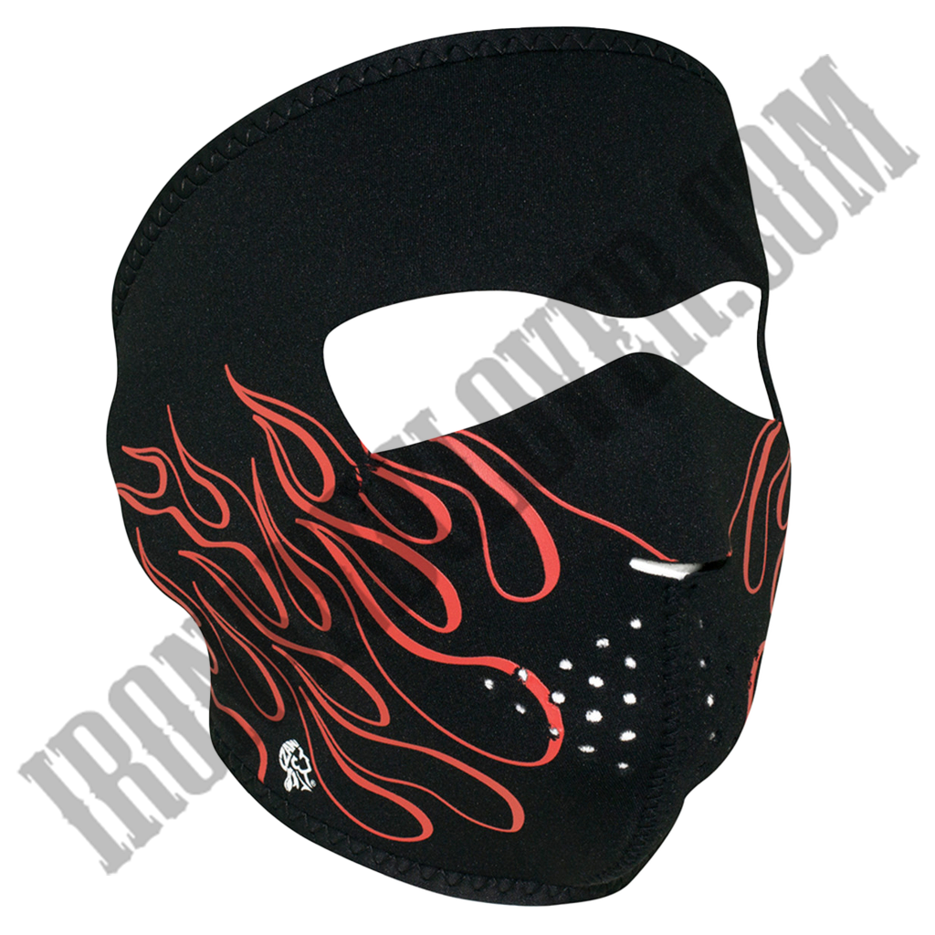 Orange Flame Full Face Mask