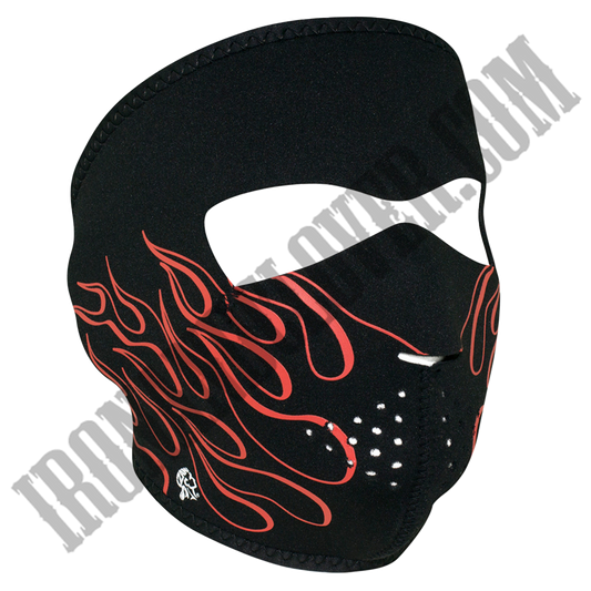 Orange Flame Full Face Mask