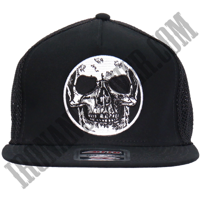 Circle Skull Snapback Hat