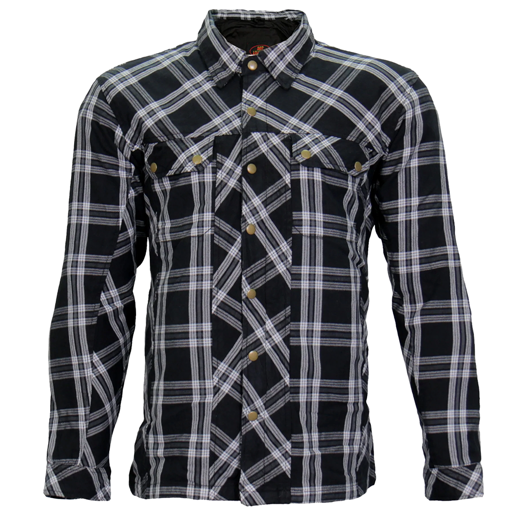 Armored Flannel Jacket in Black & White