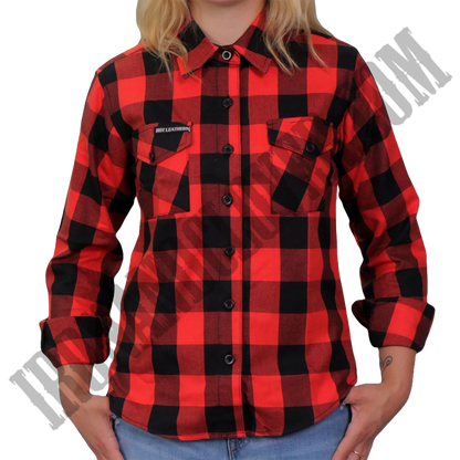 Flannel Shirt in Red & Black