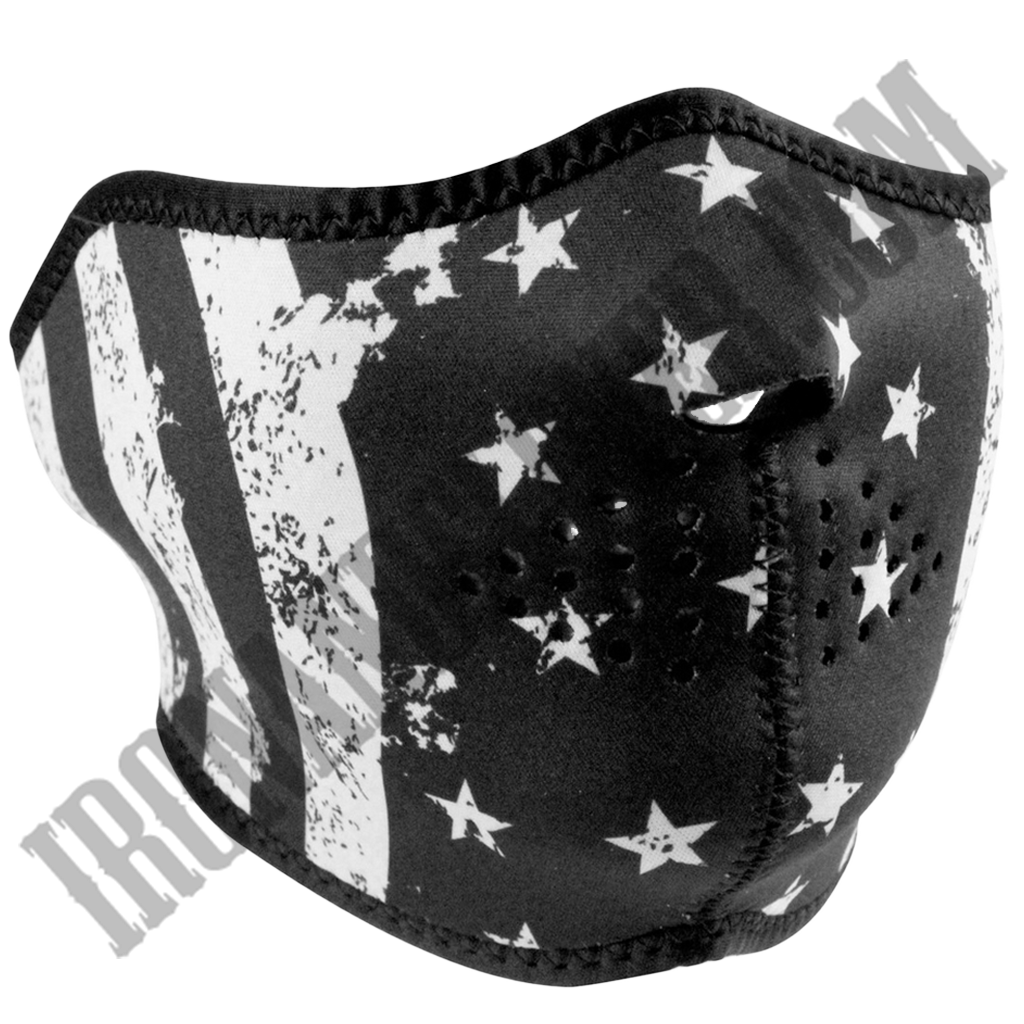 Black & White Flag Half Face Mask