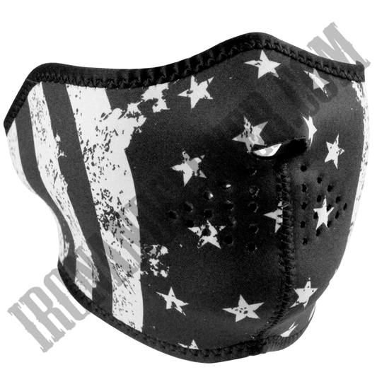 Black & White Flag Half Face Mask