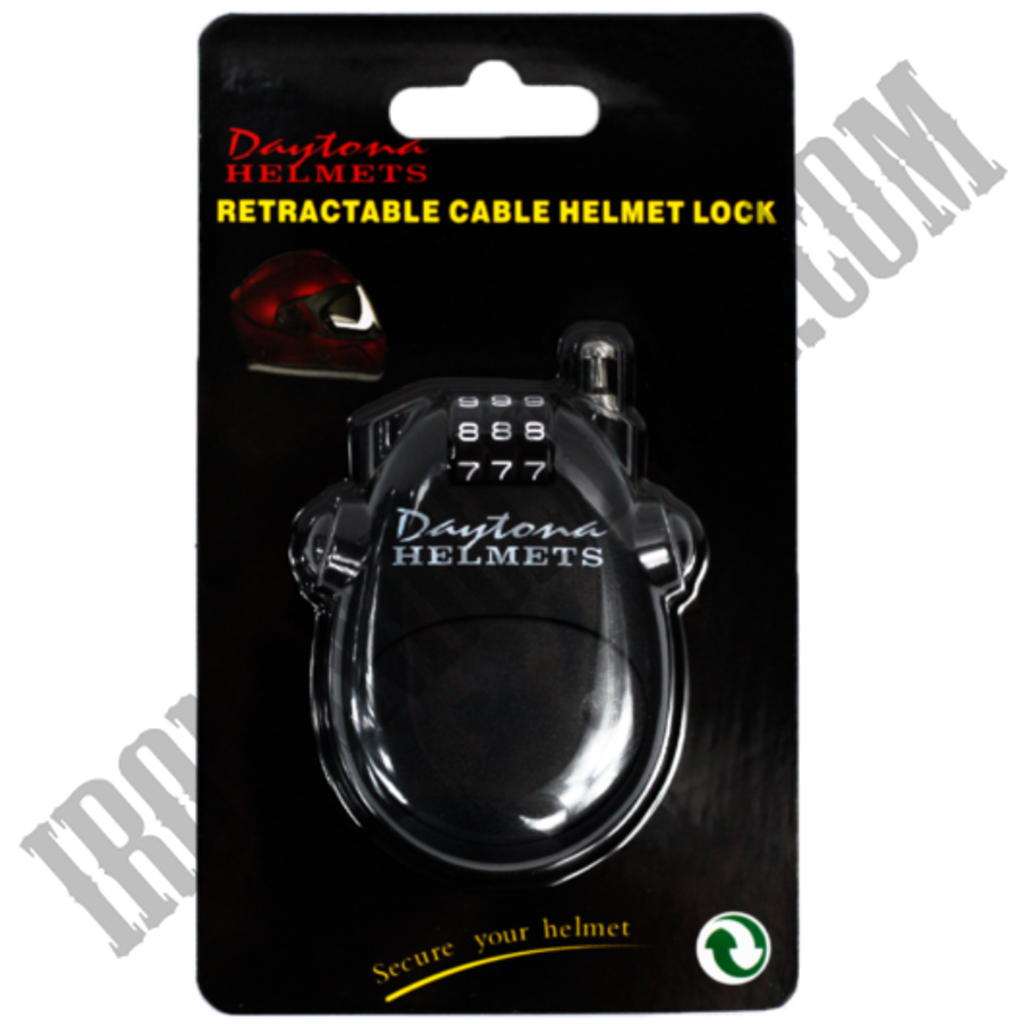 Retractable Cable Helmet Lock