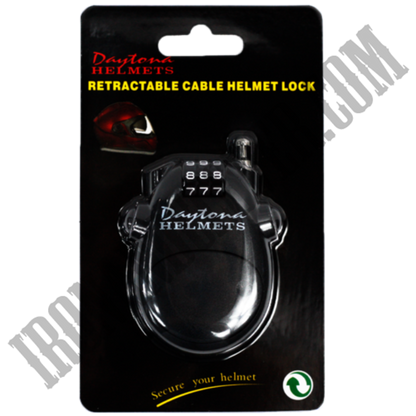 Retractable Cable Helmet Lock