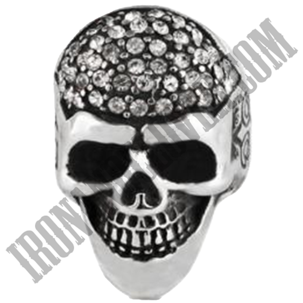 Bling Head Skull Ring