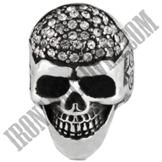 Bling Head Skull Ring