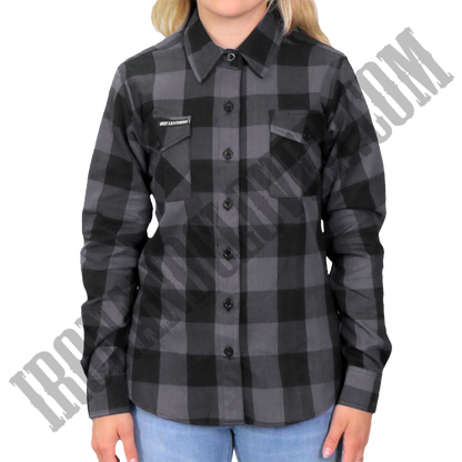 Flannel Shirt in Black & Gray