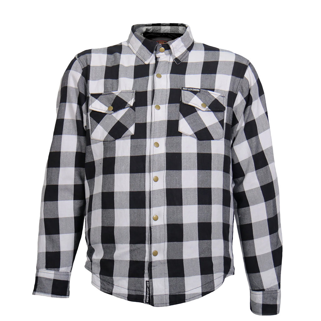 Armored Flannel Jacket in White & Black