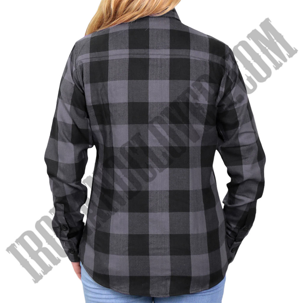 Flannel Shirt in Black & Gray