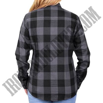 Flannel Shirt in Black & Gray