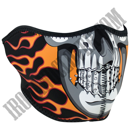 Burning Skull Half Face Mask