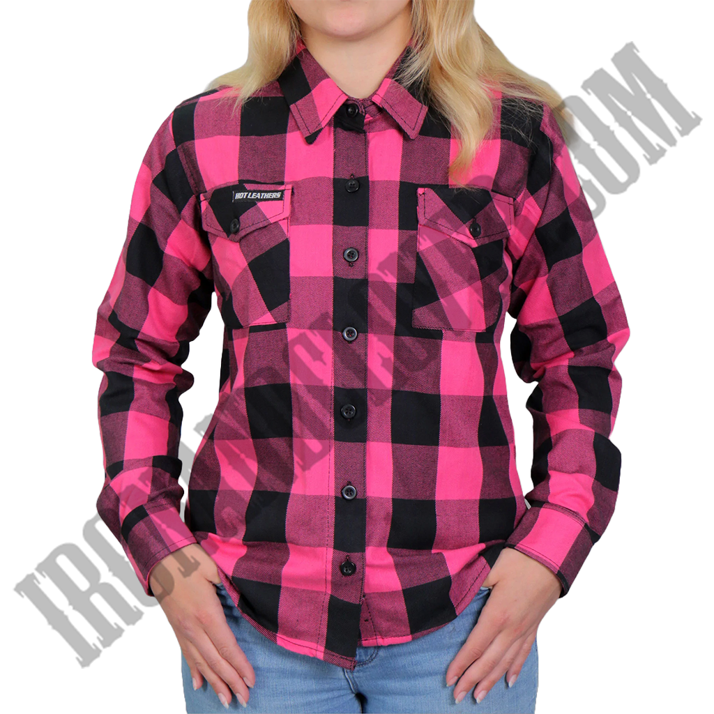 Flannel Shirt in Black & Pink