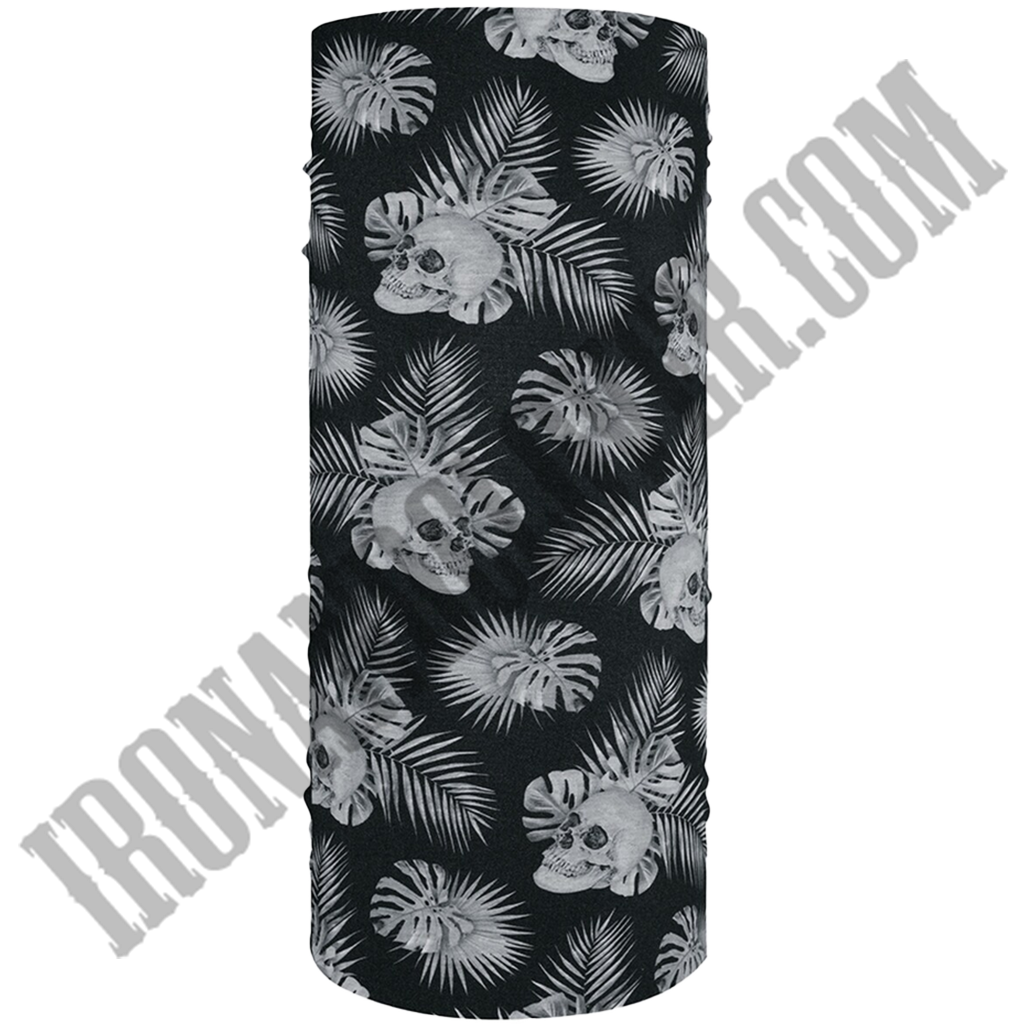 Black & White Tropical Skull Polyester Motley Tube®