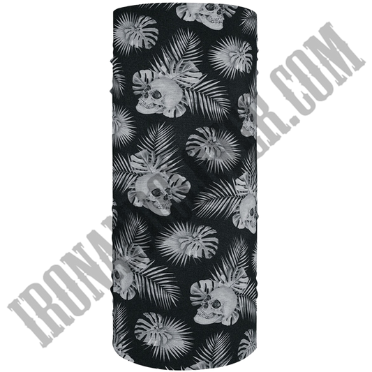 Black & White Tropical Skull Polyester Motley Tube®