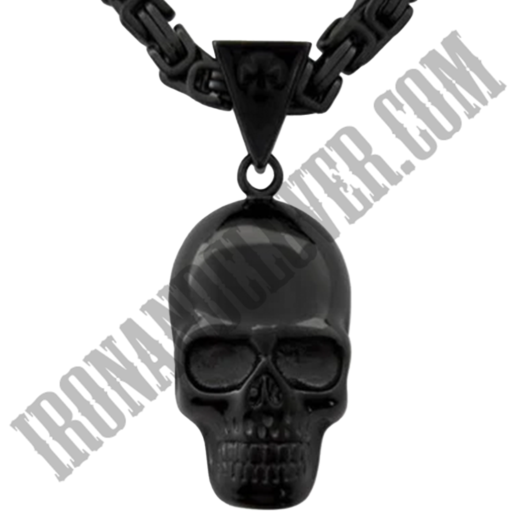 Large Black Skully Necklace