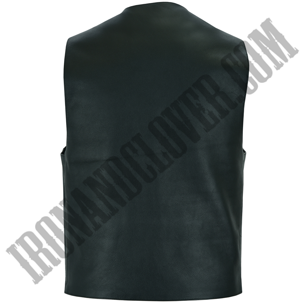 Traditional Motorcycle Vest in Black