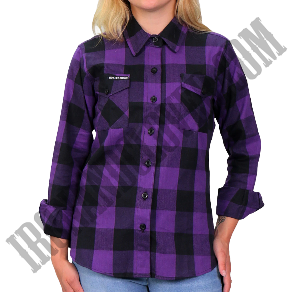 Flannel Shirt in Black & Purple