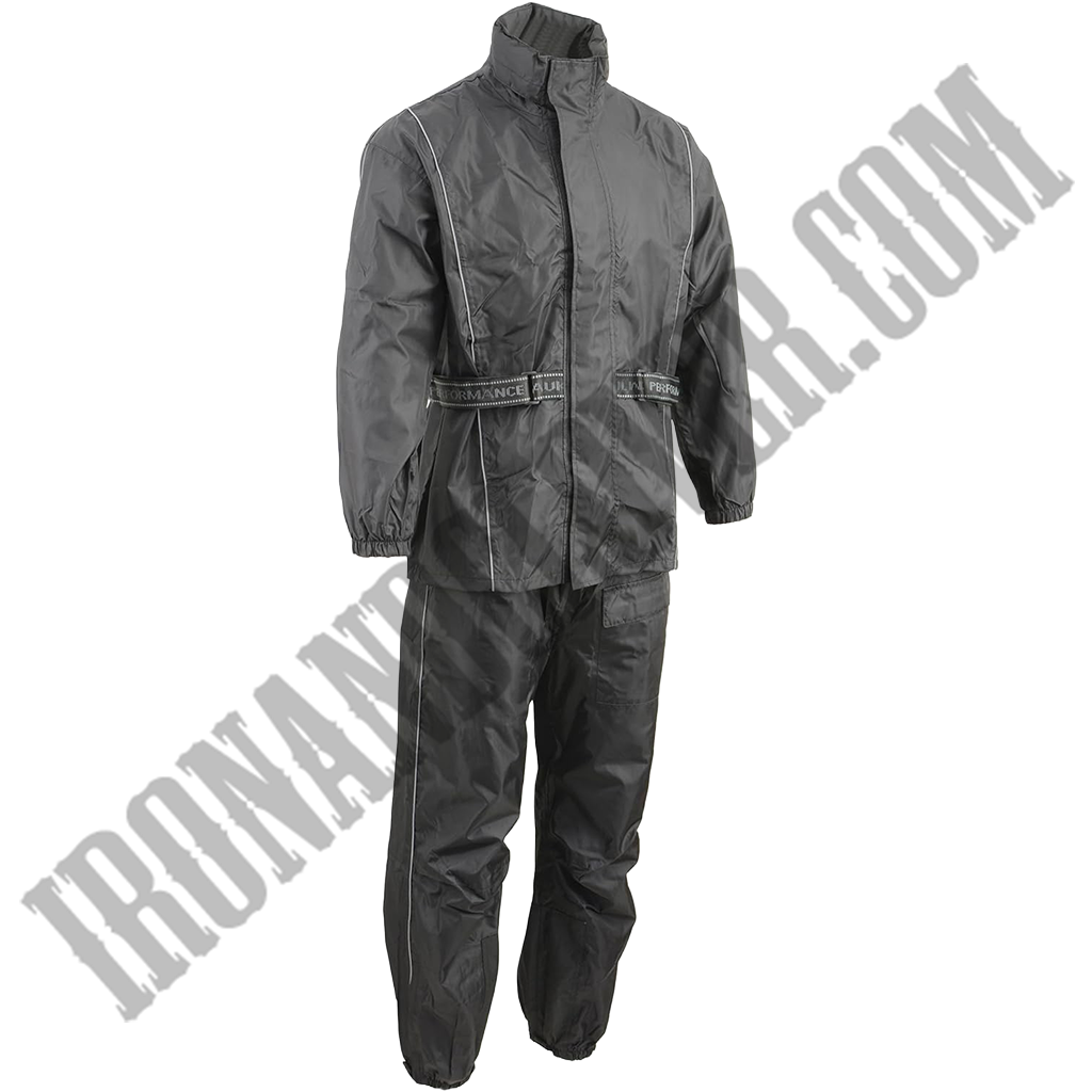 Men's Lightweight Oxford Rain Suit in Black