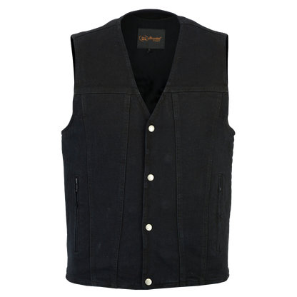 Classic Black Denim Vest