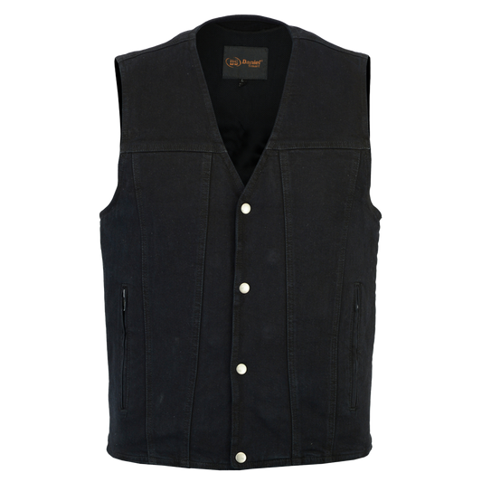 Classic Black Denim Vest